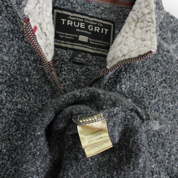LadiesSm/MenXS TrueGrit Original Frosty Tipped Pullover Sherpa Fleece Jacket - Picture 9 of 9